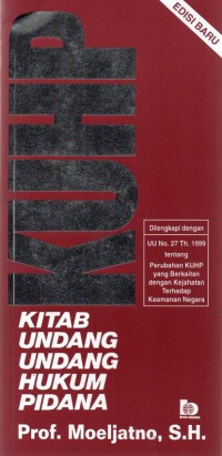 Image of KUHP : Kitab Undang - Undang Hukum Pidana
